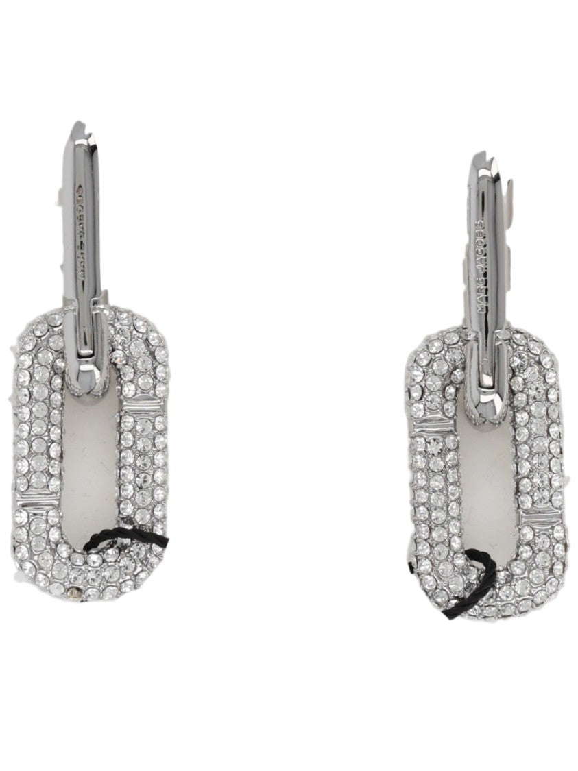 Marc Jacobs Pop J Marc Rectangular Silver Earrings