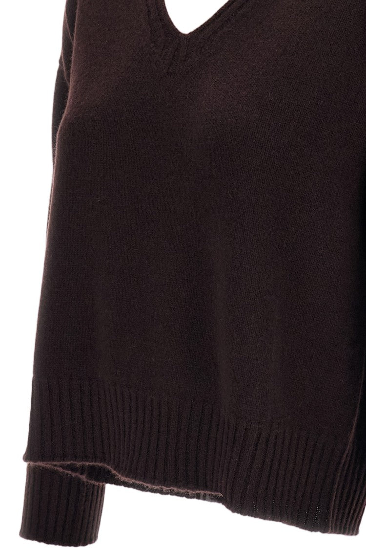 Drumohr Boxy Cut Cashmere Sweater With Ribbed Details