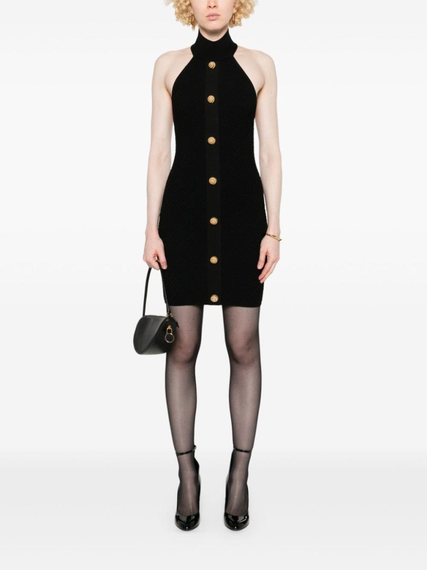 Balmain Black Fitted Mini Dress