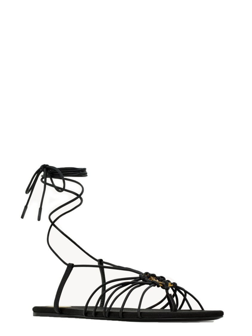 Saint Laurent Babylone Knotted Viscose-Blend Sandals