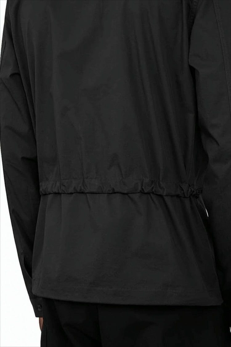 C.P. Company Black Long-Sleeve Shirt With Classic Collar And Utility Pockets