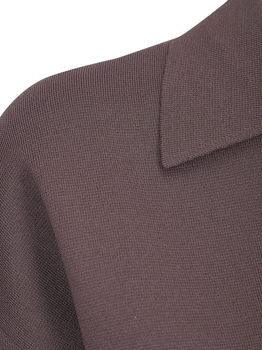P.A.R.O.S.H. Tailored Neutrals Shirt With Button-Down Front