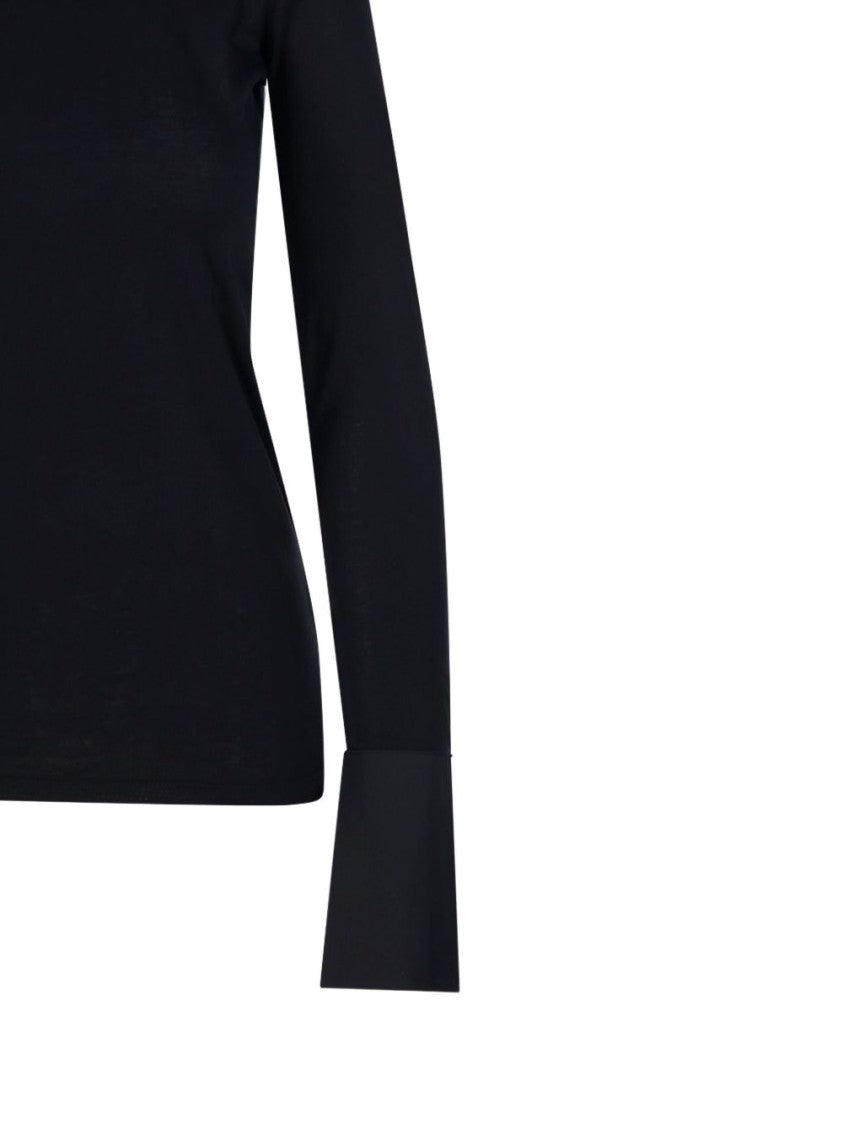 Darkpark Refined Black Long-Sleeve Top With Wide Cuffs