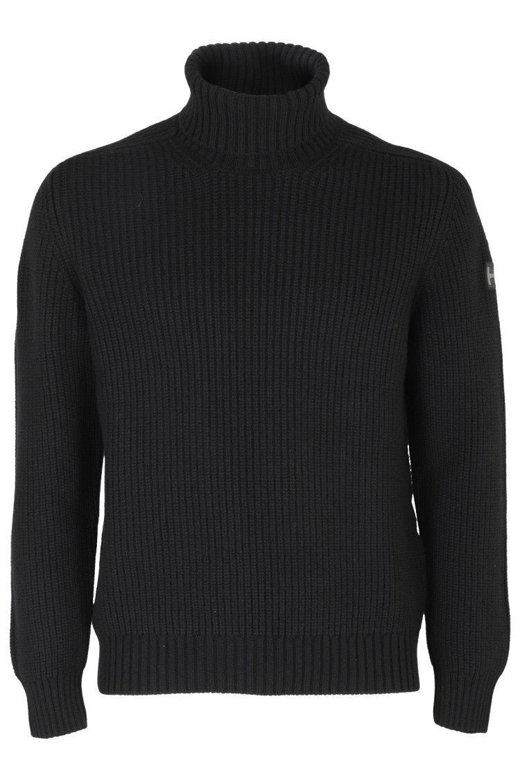 Hogan Ribbed Knit Turtleneck Sweater