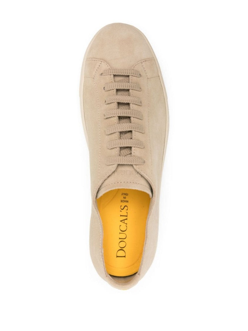 Doucal's Logo-Debossed Suede Sneakers