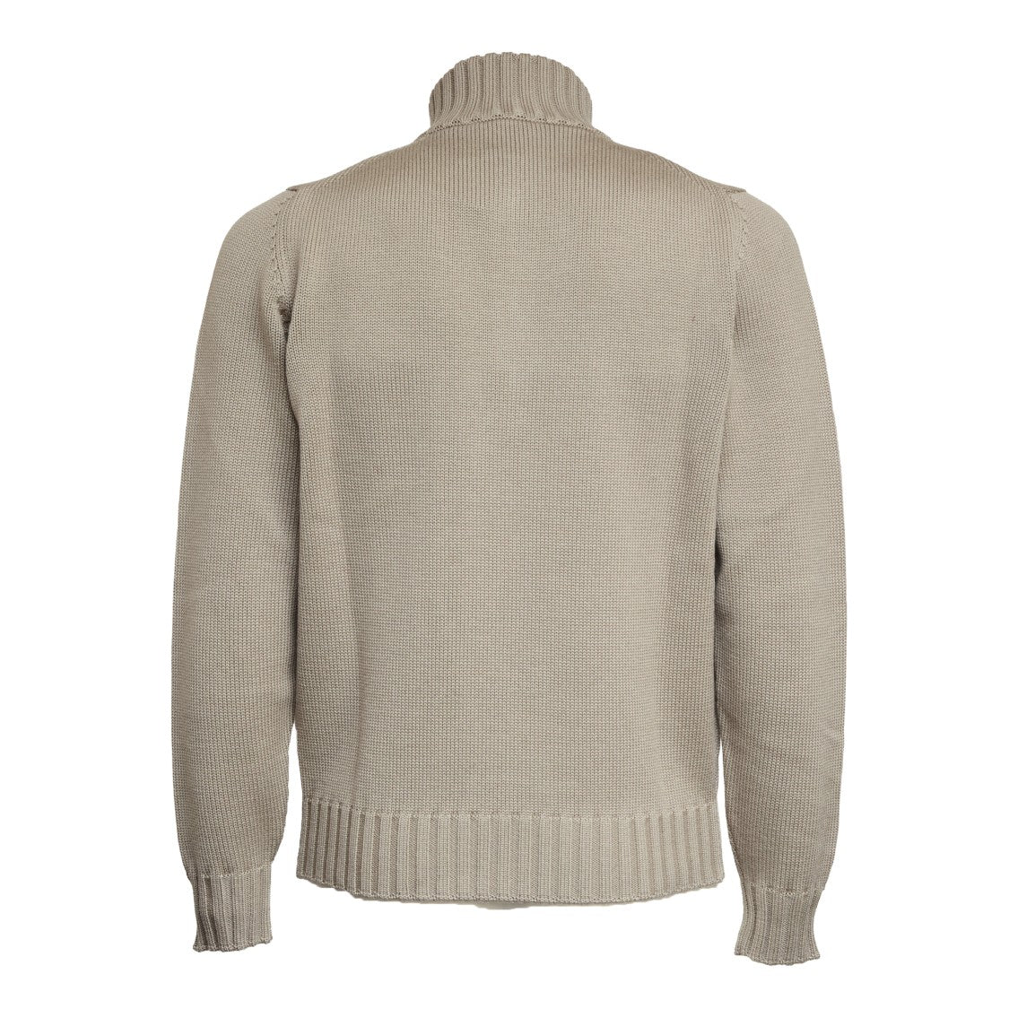 Filippo De Laurentiis Half-Zip Merino Wool Sweater With Ribbed Detailing