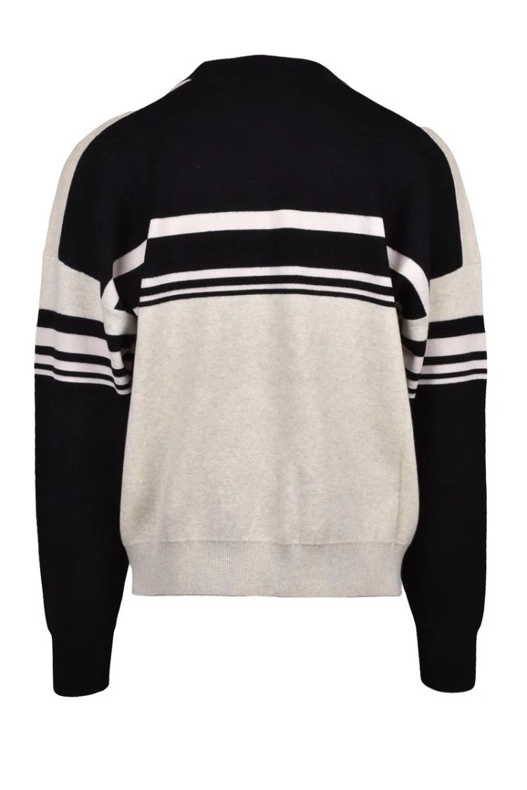 Isabel Marant Knit Sweatshirt Crewneck - Beige/Black