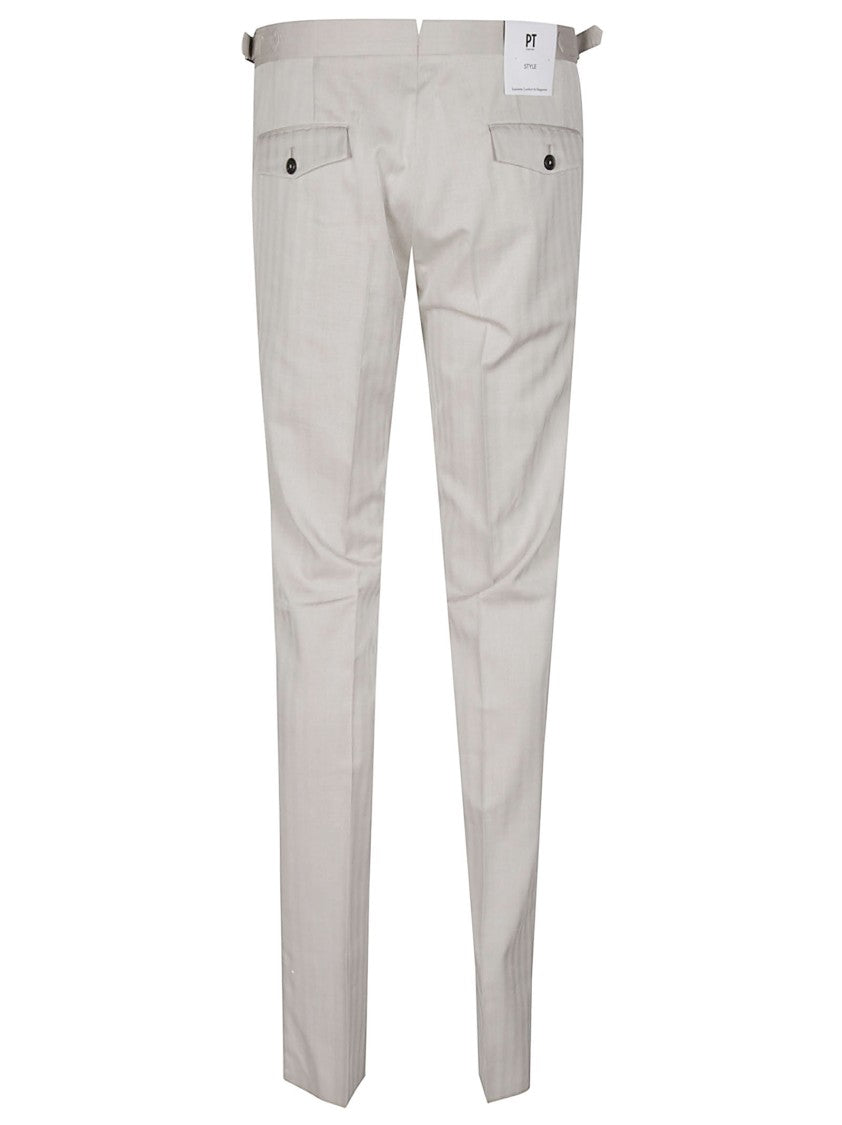 Pt Torino Cotton-Blend Tapered Slim Pants