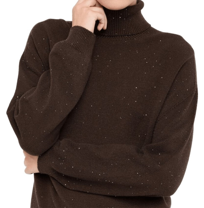 Liu Jo Chocolate Brown Turtleneck Sweater