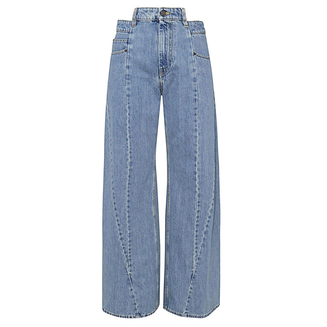 Maison Margiela Light Blue Stonewashed Wide-Leg Jeans