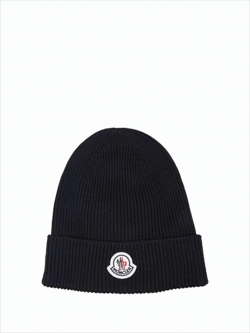 Moncler Ribbed Knit Beanie With Folded Cuff