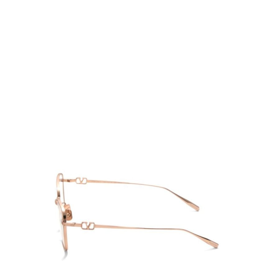 Valentino Vlogo Sign Ii Rose Gold Thin Frame Sunglasses