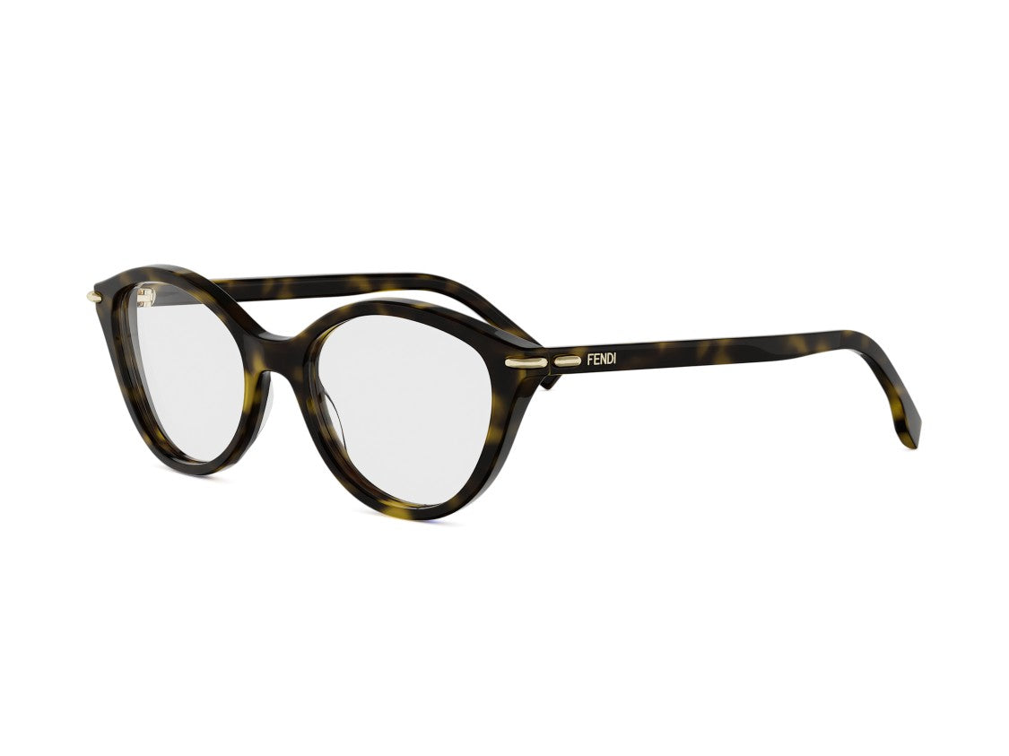 Fendi Fe50154i Rounded Oversized Tortoiseshell Acetate Eyeglasses