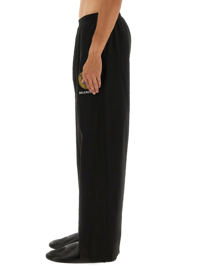Balenciaga Wide-Leg Logo Tracksuit Sweatpants