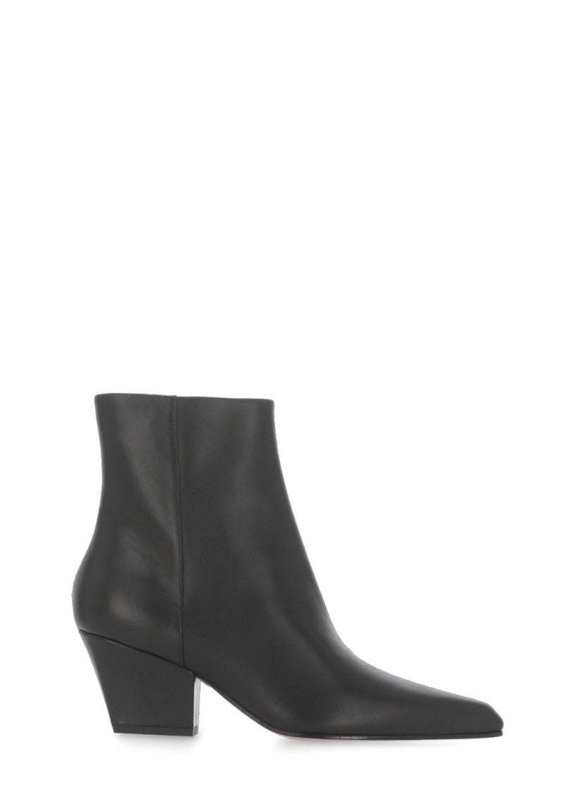 Paris Texas Black Arrow Toe Leather Boots