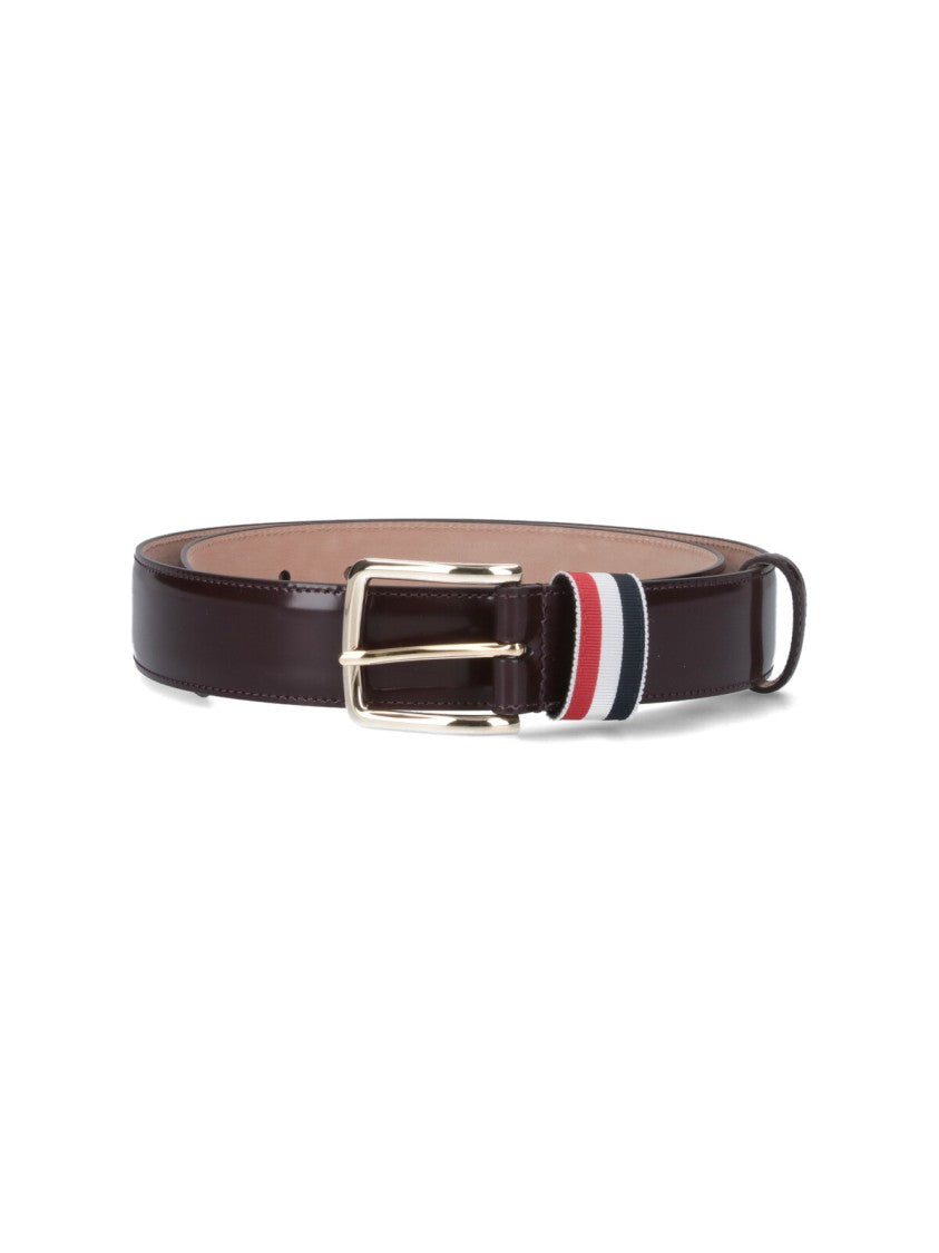 Thom Browne "Striped Loop" Belt – Brown