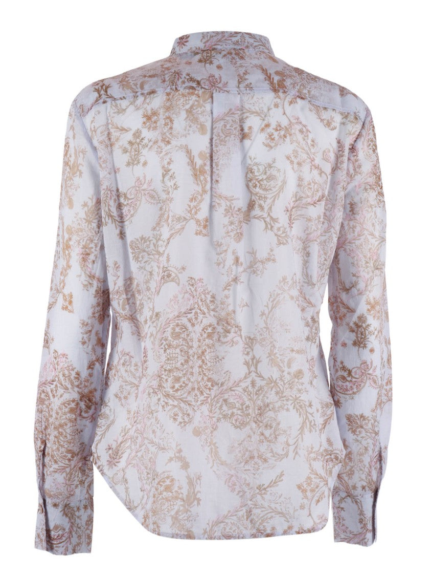 Forte Forte Regular Fit Cotton Voile Floral Casual Shirt