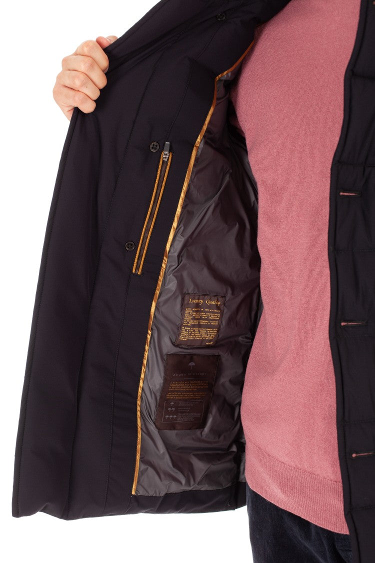 Moorer Florio-Kn Bi-Stretch Nylon Double-Breasted Down Jacket
