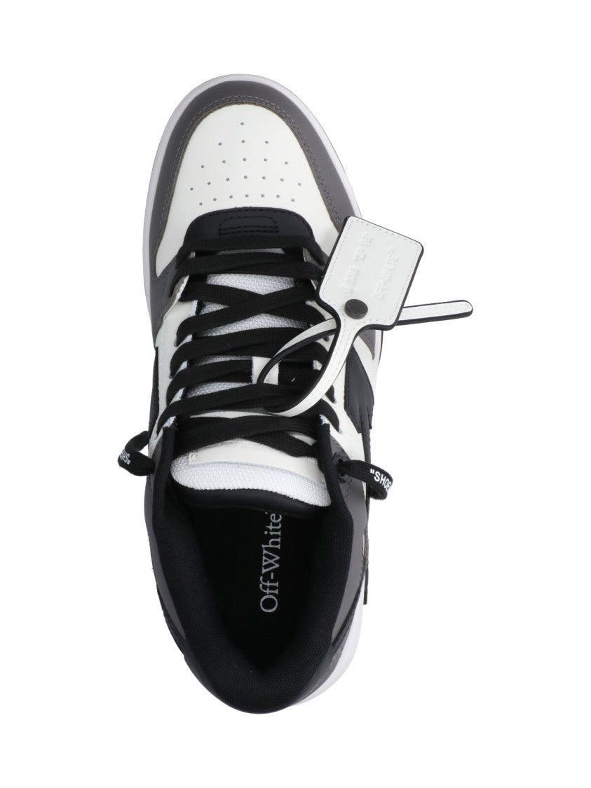 Off-White Layered Grey Sneakers With Textured Detailing