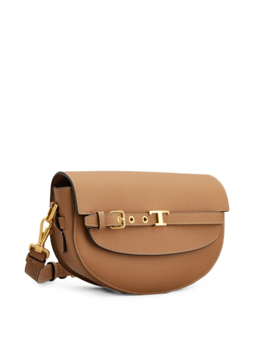 Tod's Mini Crossbody Bag With Rounded Silhouette And Gold-Tone Hardware