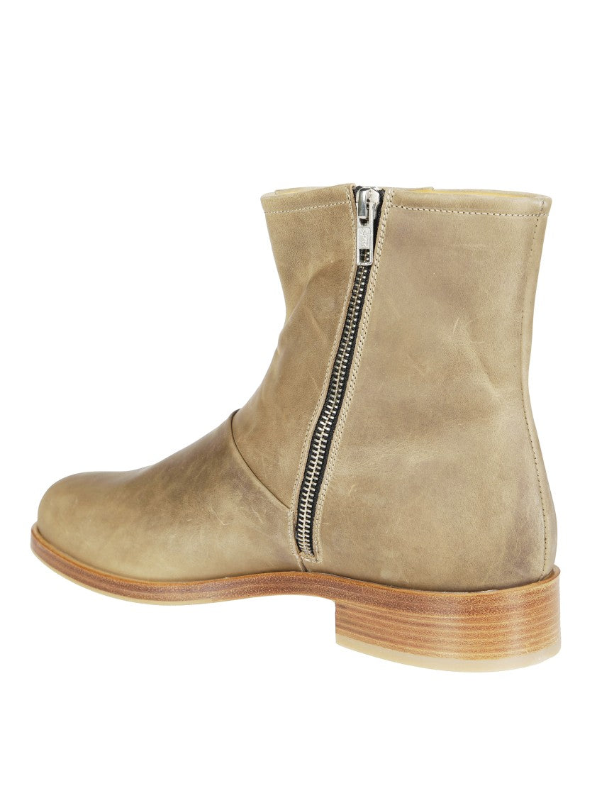 Common Projects Zipper Boot In Waxed Suede