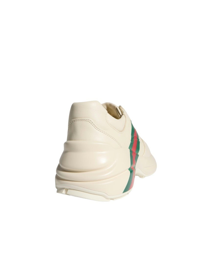 Gucci Ivory Rhyton Leather Sneakers