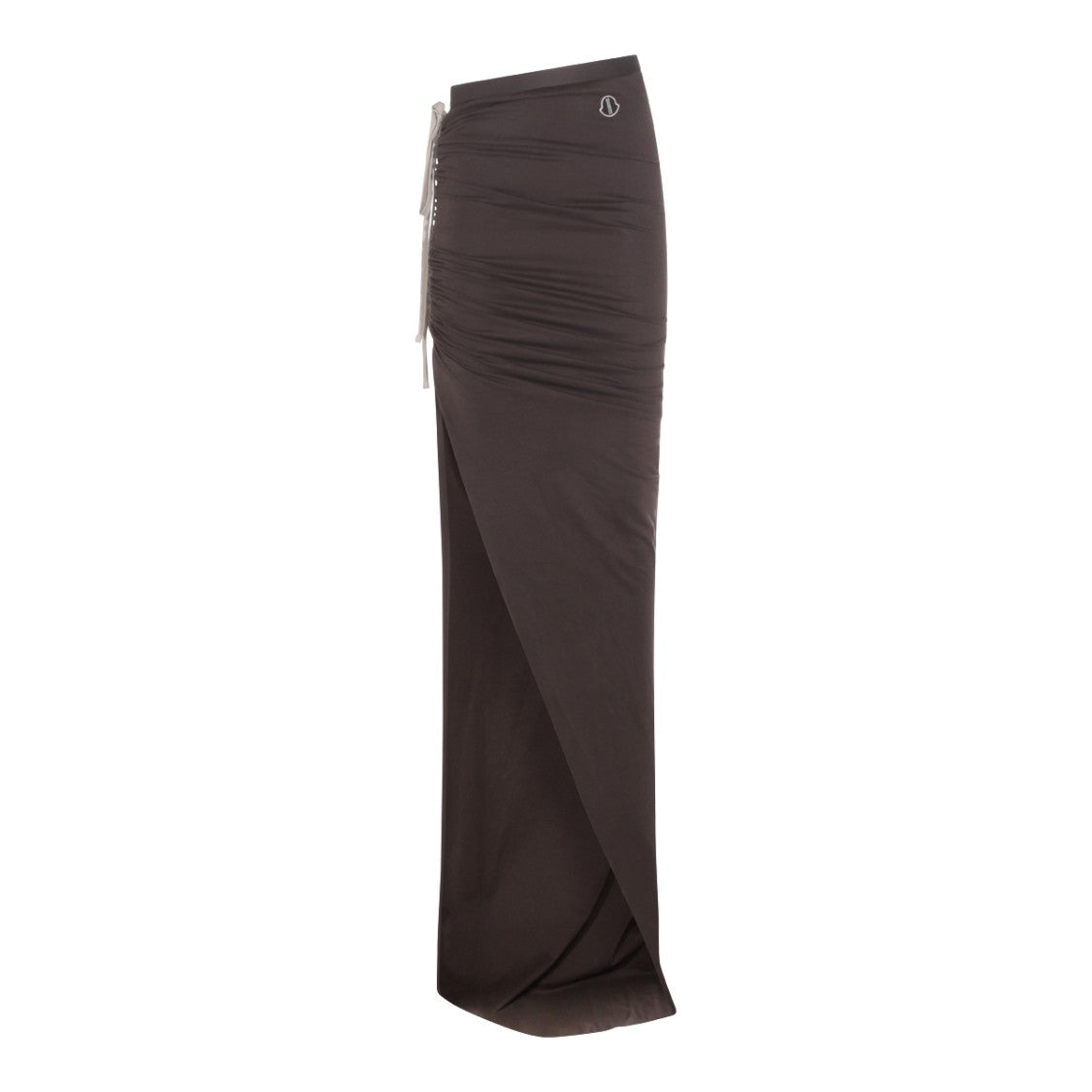 Moncler X Rick Owens Maxi Skirt With Drawstring Closure And Front Slit