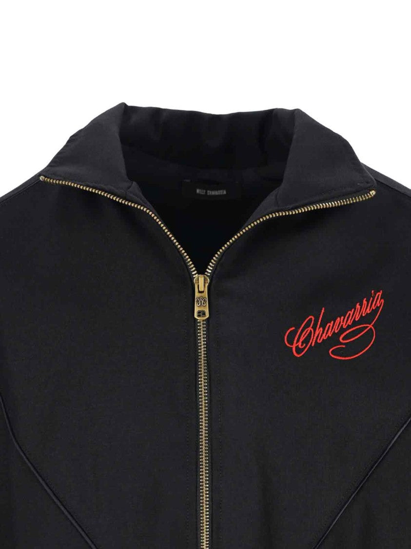 Willy Chavarria Black Structured Minimalist Zipper Cotton Casual Jacket