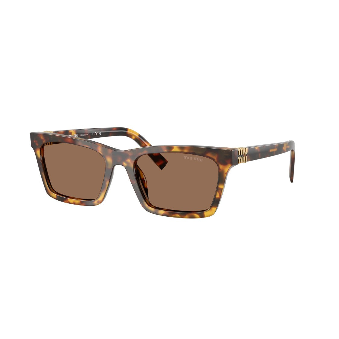 Miu Miu 0Mu A05s Rectangular Tortoiseshell Acetate Sunglasses
