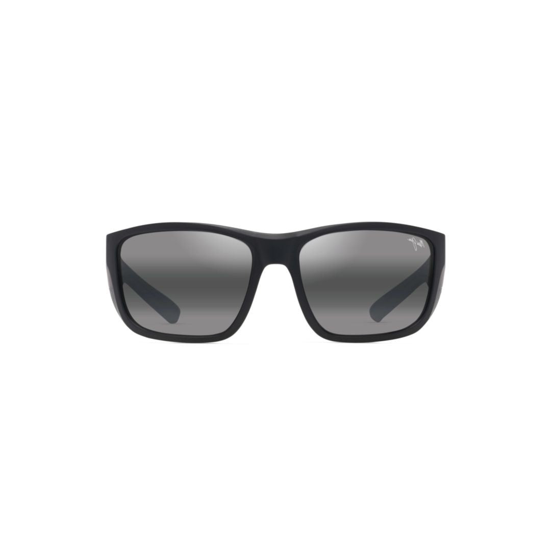Maui Jim Amberjack Bold Rectangular Sunglasses With Gradient Grey Lenses