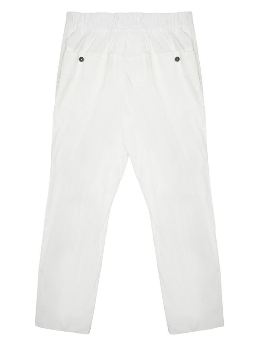 Low Brand Straight-Cut White Pants With Minimalist Design