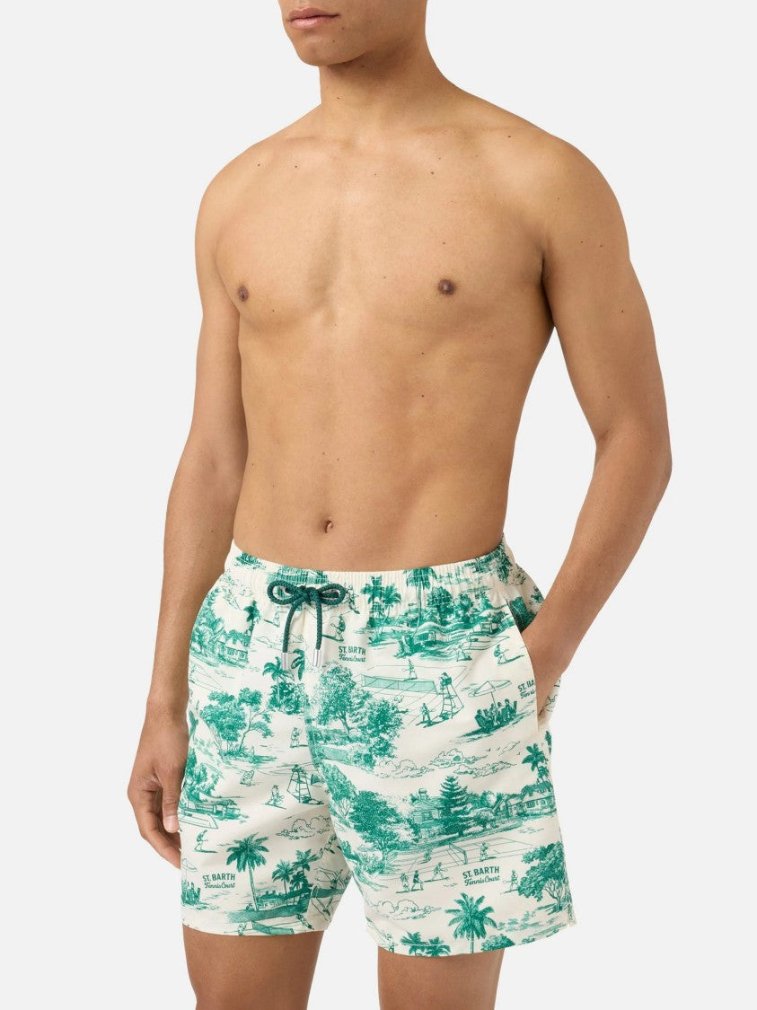 Mc2 Saint Barth White Gustavia Classic Swim Shorts
