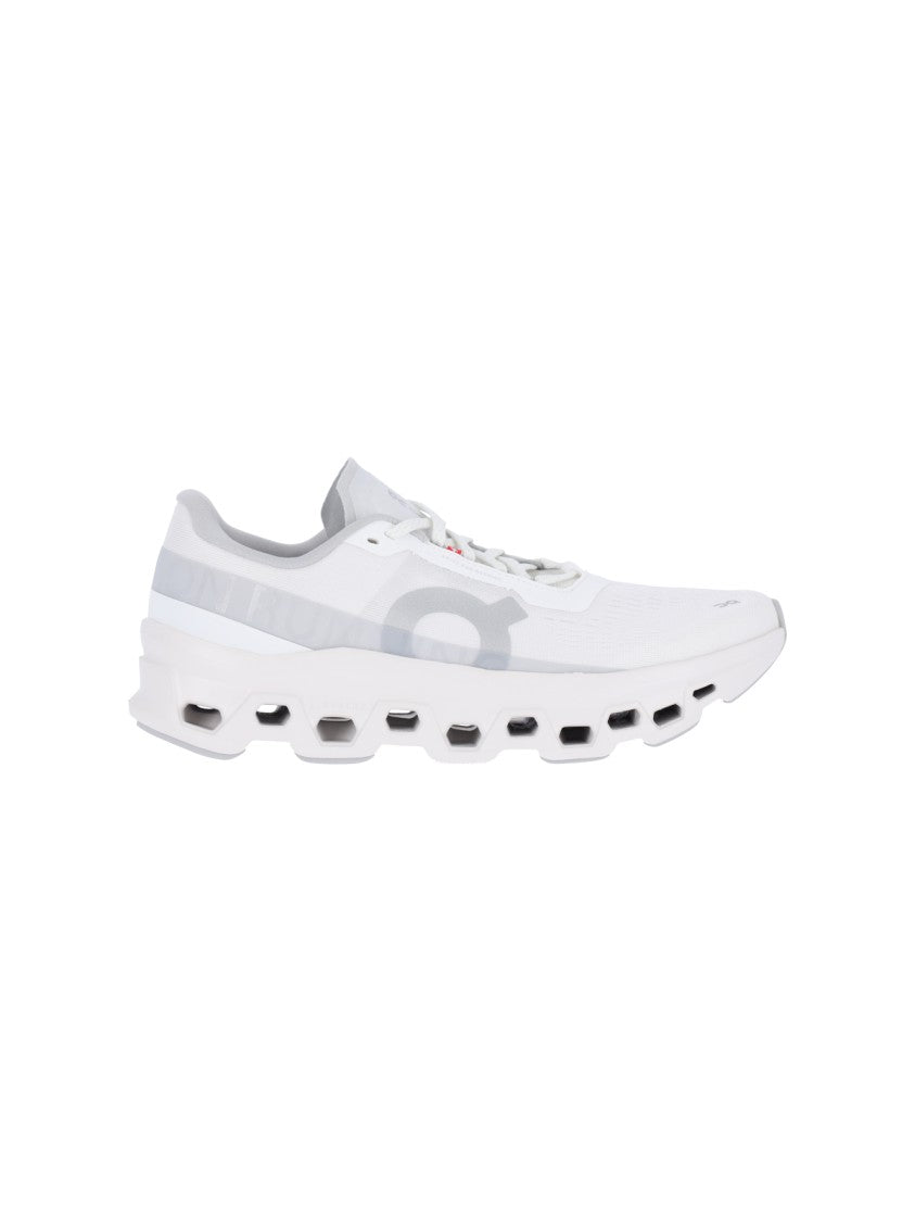 On White Cloudmonster Fabric Sneakers