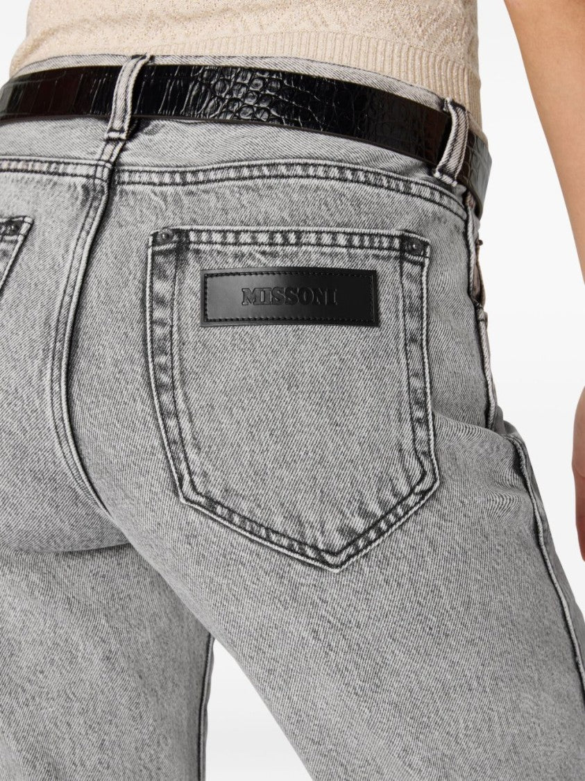 Missoni Mid-Rise Straight-Leg Jeans With Five-Pocket Design
