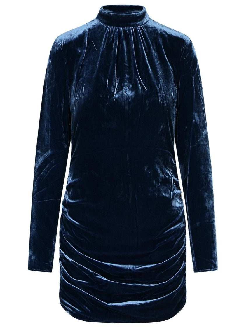 Rotate Silk Velvet Ls Mini Dress