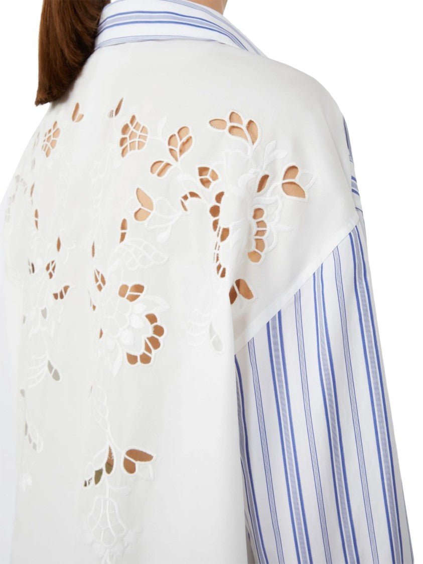 Max Mara Blue And White Striped Shirt