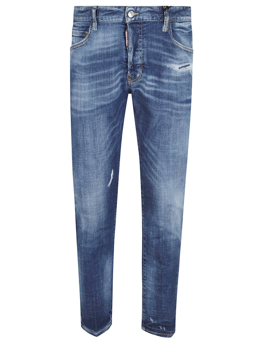 Dsquared2 Slim Fit Skater Jeans With Worn-In Finish