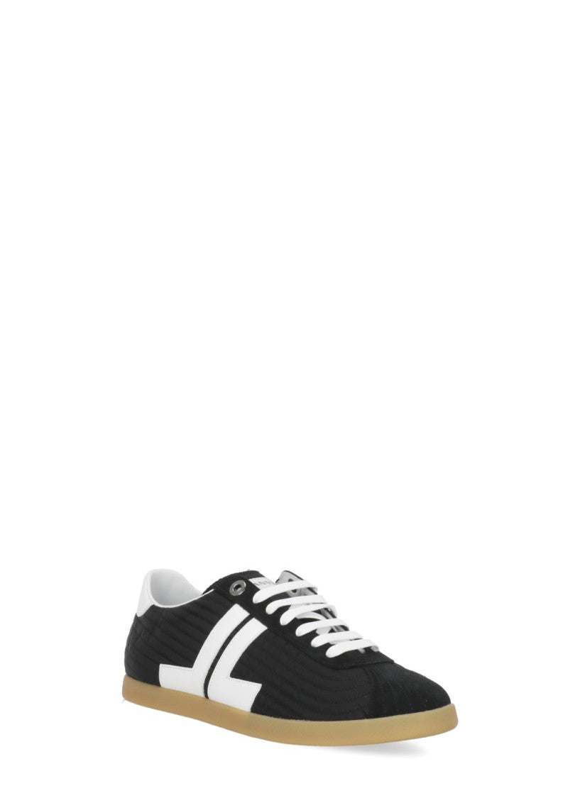 Lanvin Bold White-Detailed Lanvin Sneakers With Ivory Suede Tip
