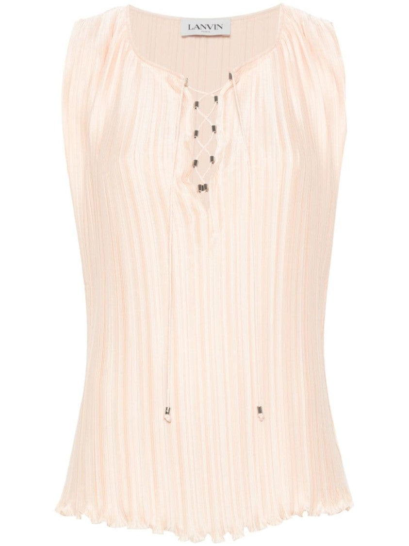 Lanvin Round Neck Sleeveless Top