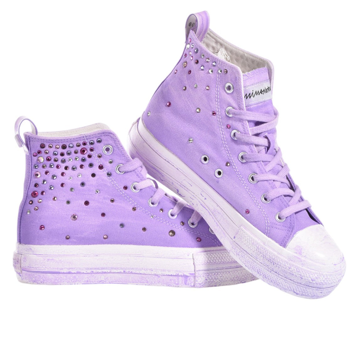 Mimanera Lilac Darling Handcrafted Swarovski Platform Sneakers