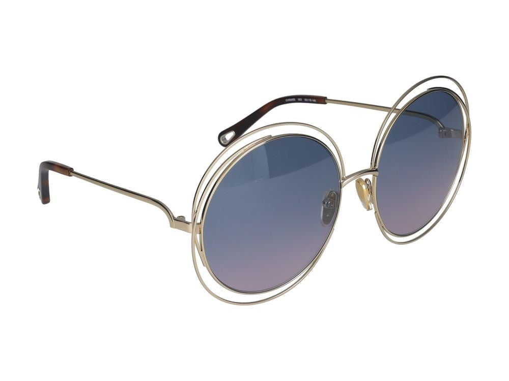 Chloé Sunglasses Ch0045s 003 Gold Gold Blue 62/18/140