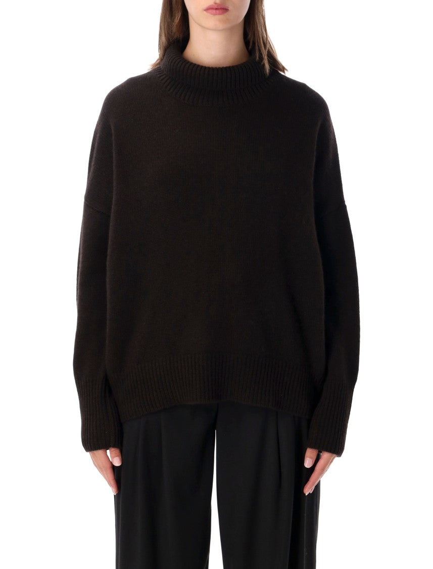 Lisa Yang Heidi Loose-Fitting High-Neck Knit Sweater