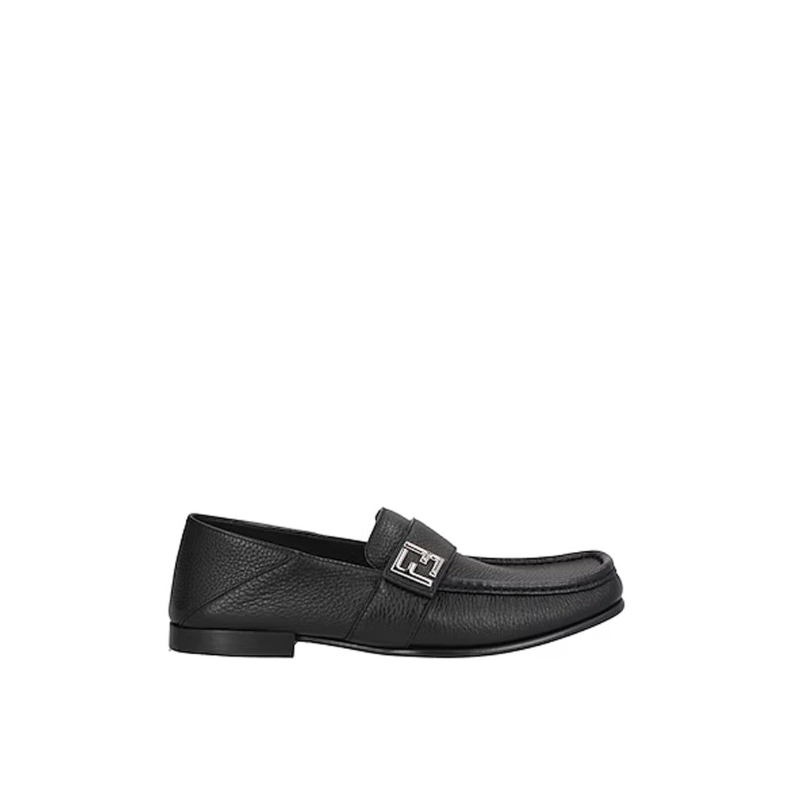Fendi Black Leather Loafers