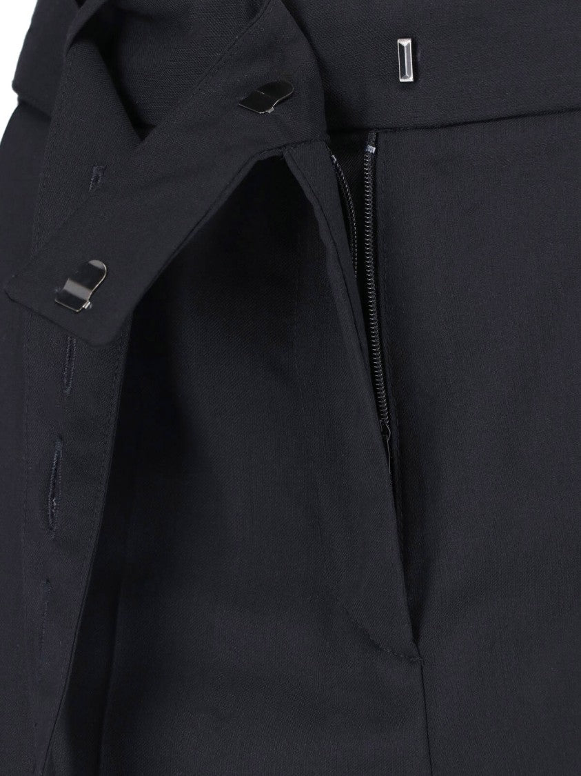 Eudon Choi Black High-Waisted Tailored Virgin Trousers