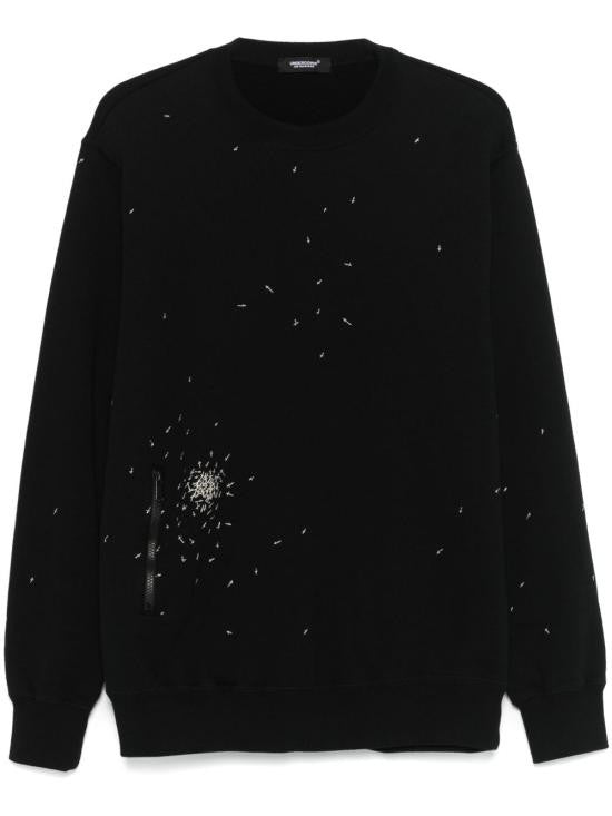 Undercover Relaxed Black Long-Sleeve Cotton Shirt With Distressed Details
