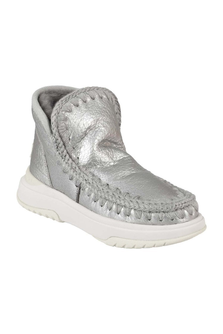 Mou Metallic Leather Eskimo Jogger Boots
