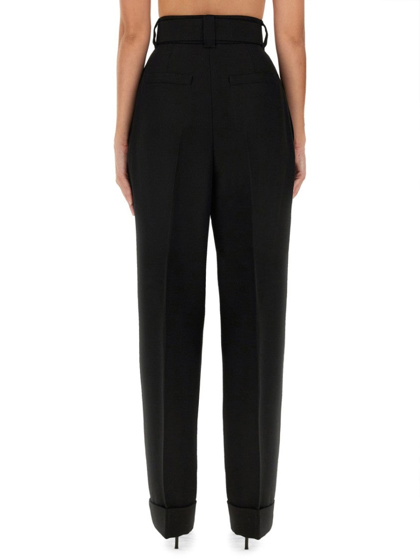 Max Mara Tailored Virgin Wool Pants With Straight Leg Silhouette