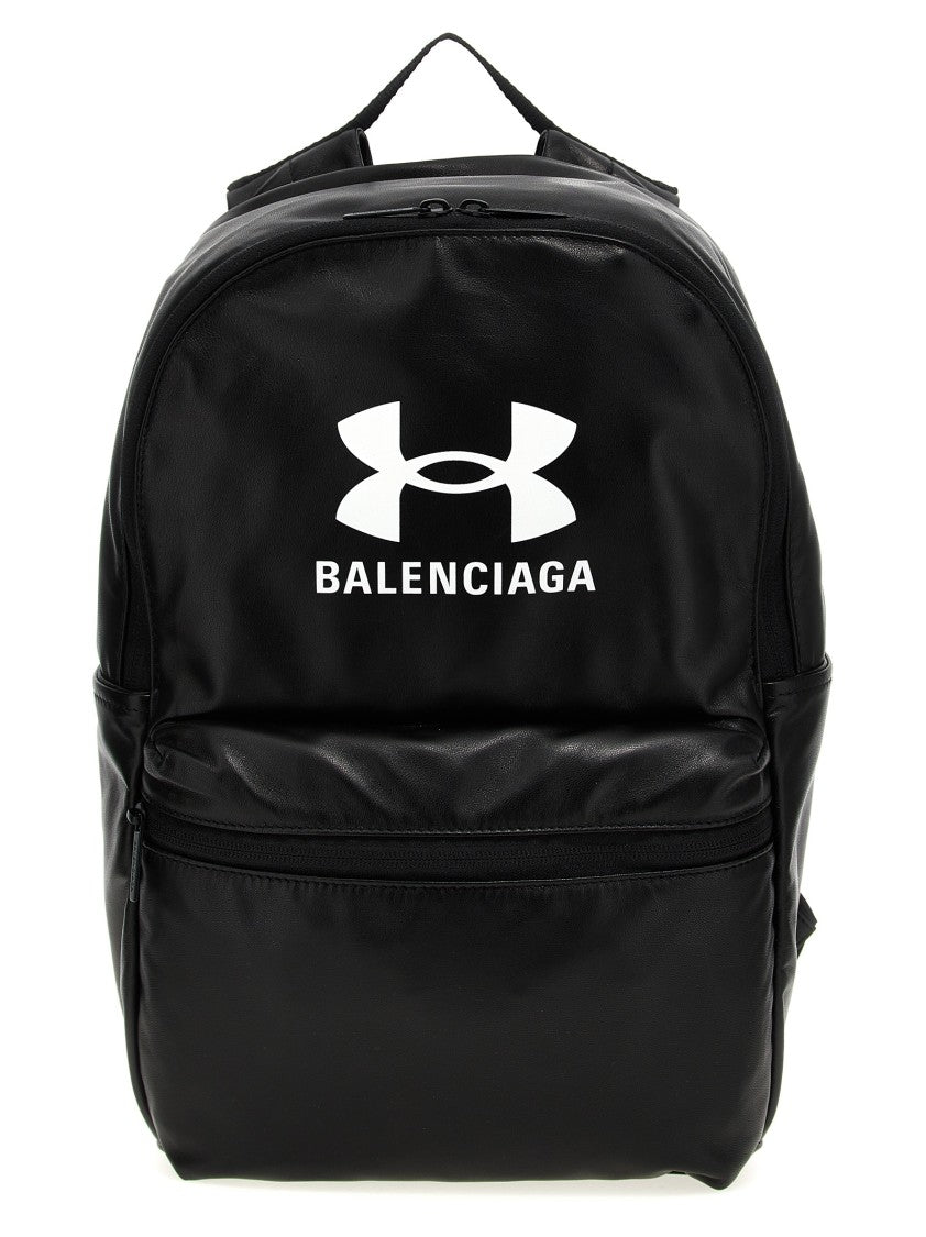 Balenciaga Smooth Lambskin Backpack With Front Logo