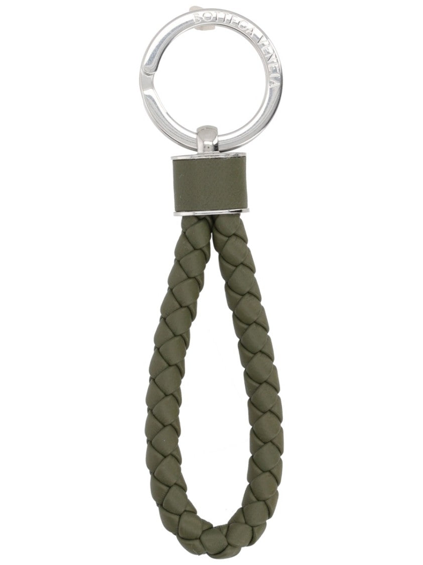 Bottega Veneta Weave Braided Leather Keychain
