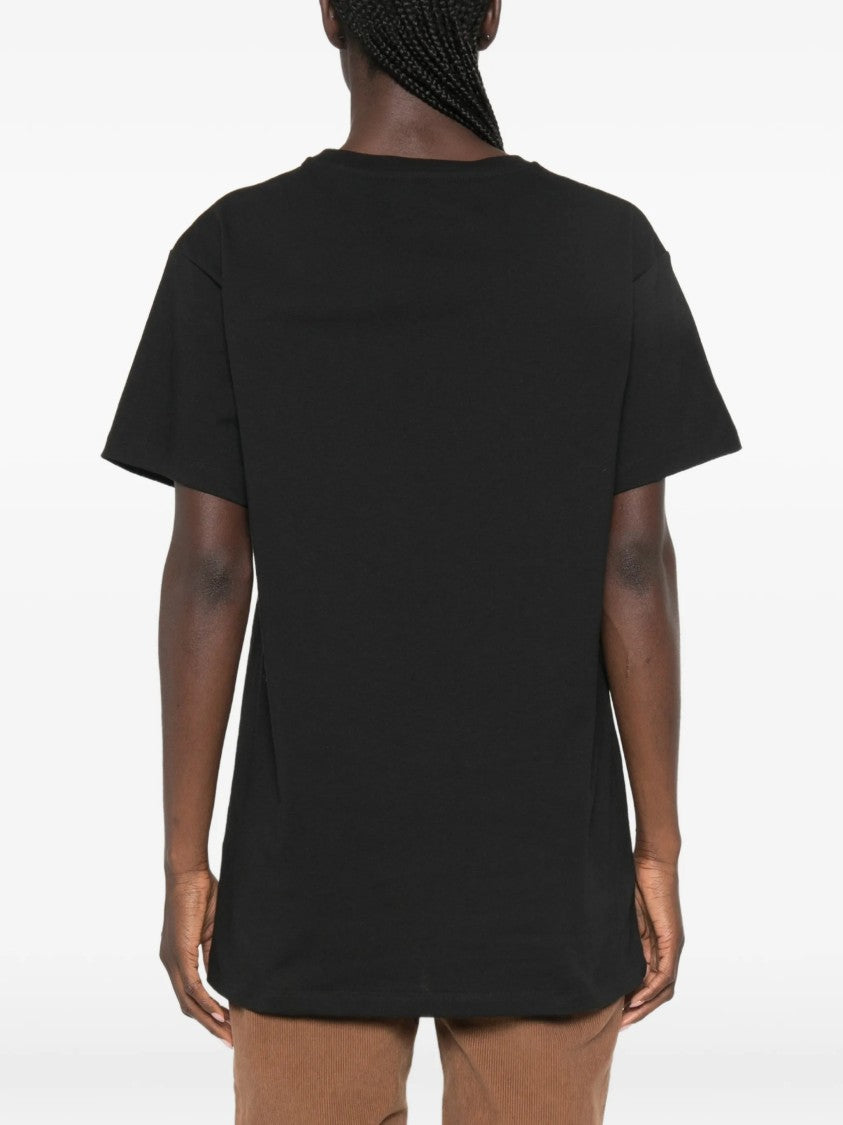 Valentino Black Heart Motifs Cotton T-Shirt